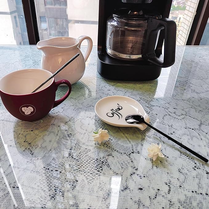 Coffee Spoon Rest, Small Ceramic Coffee Spoon Holder, Porcelain Spoon Holder - Image 5