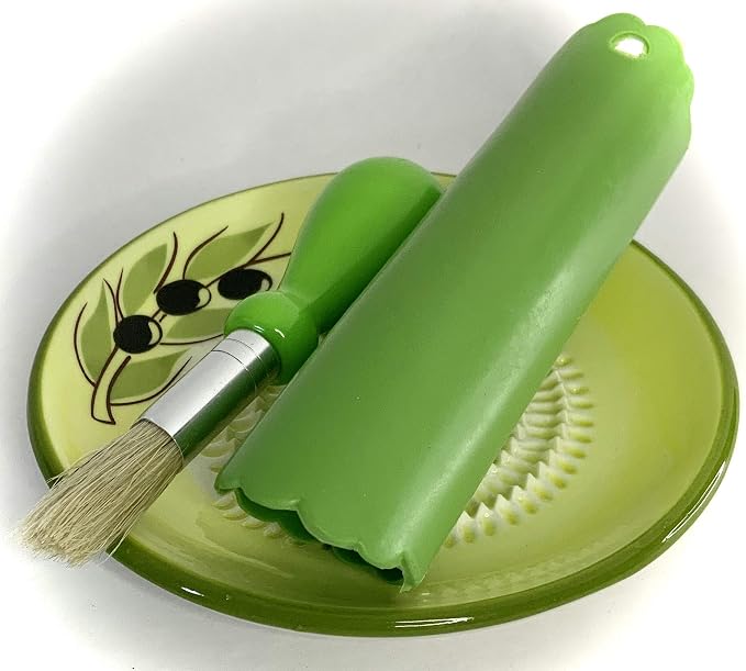 BonCera, All-in-one Premium Ceramic Garlic Grater Plate 4-Piece Set - Image 3