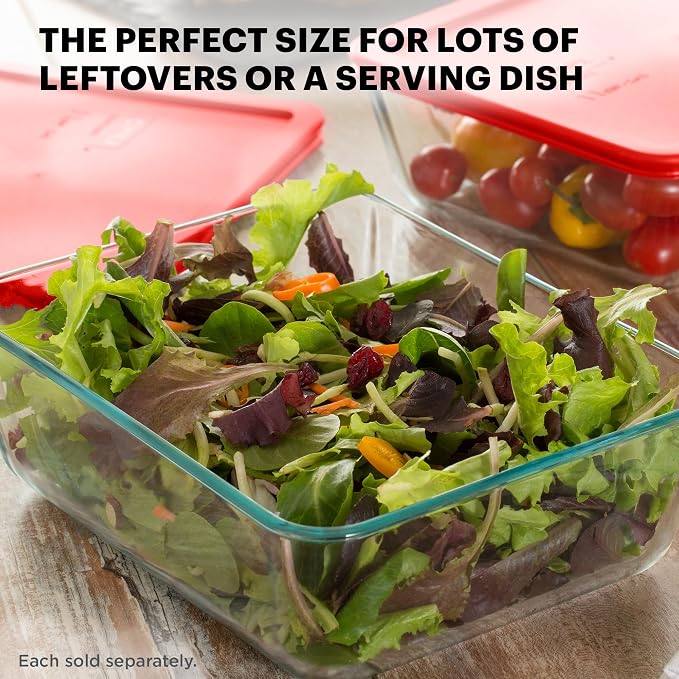 Pyrex Simply Store Glass Food Storage Container, Snug Fit Non-Toxic Plastic - Image 4
