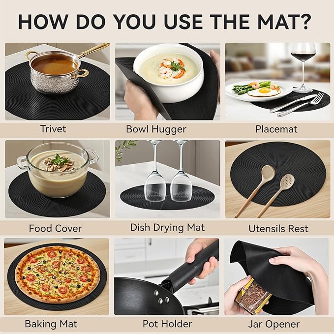 12" Microwave Splatter Cover & Mat, Large Vented Collapsible Splatter Guard - Image 6