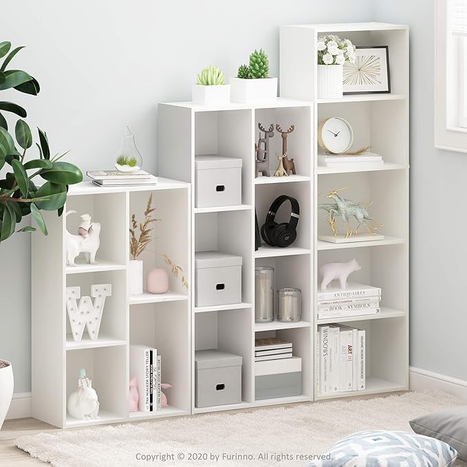 Furinno LUDER Book Shelf, 7-Cube Bookshelf, Bookcase - Image 5