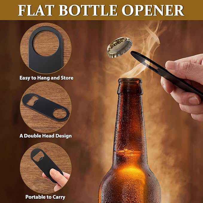 Remerry Bottle Openers Stainless Steel Flat Bottle Opener Bulk 3.4 x 1.3 Inches - Image 3