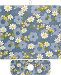 Daisy Flowers Dish Drying Mat for Kitchen Counter, Large Drying Kitchen Mat by Unknown