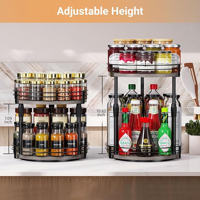 Across-Star Lazy-Susan-Organizer-Spice-Rack, Rotating Spice Organizer - Image 3