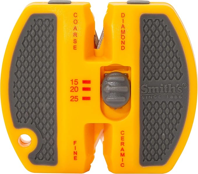 Smith’s 50917 Adjustable 2-Step Knife Sharpener – Yellow by SmithsConsumerProductsInc