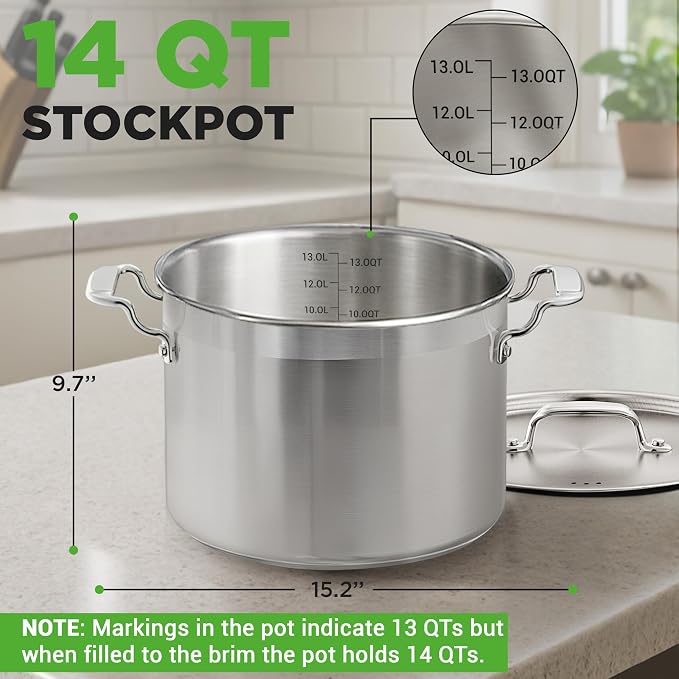 NutriChef 14 Quart Stock Pot - Image 2