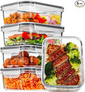 Vtopmart 5Pack 30oz Glass Storage Containers by Vtopmart