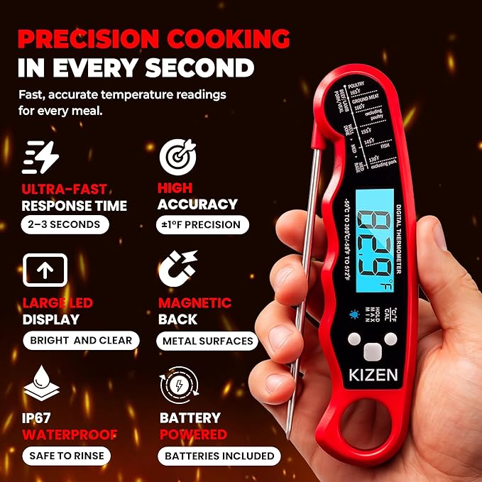 KIZEN Instant Read Meat Thermometer Digital - Image 2