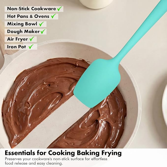 Silicone Spoon Spatula Set: 600ºF Heat Proof Food Grade Baking Essentials - Image 7