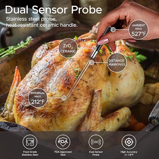 750ft Wireless Meat Thermometer Long Range - Image 4