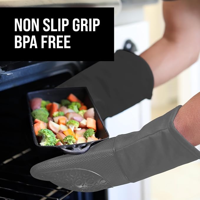 BPA-Free Soft Silicone Oven Mitts - Image 5