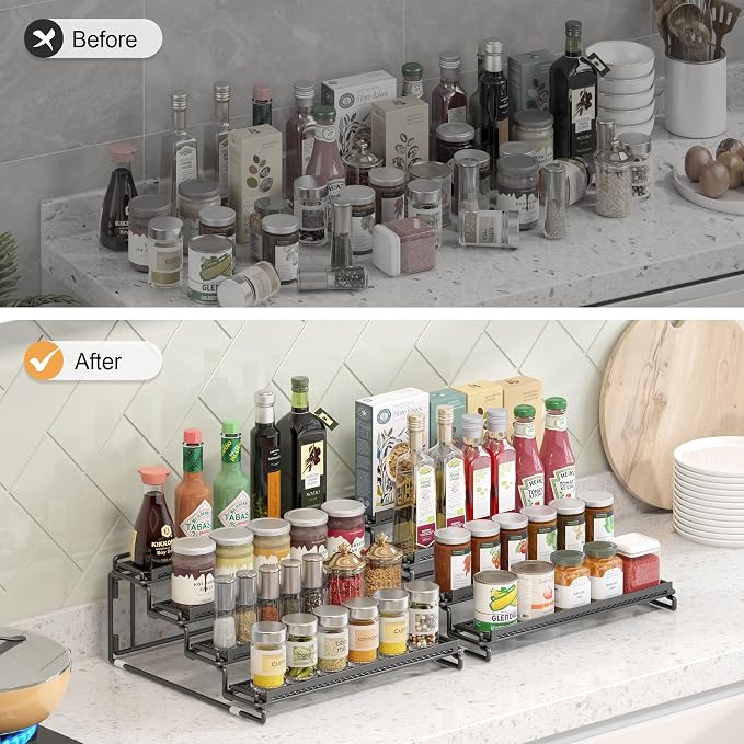 4 Tier Spice Rack Organizer for Cabinet - Image 7