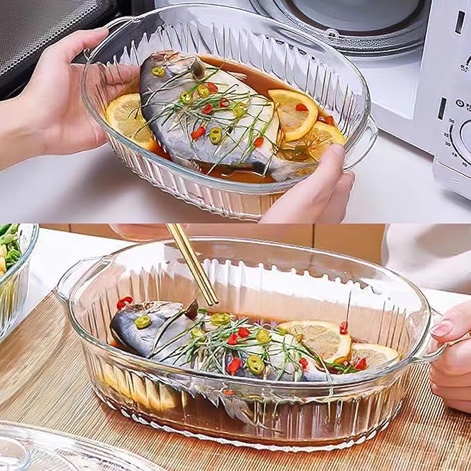 M MCIRCO 4-Piece Glass Casserole Baking Dish, 1.9 Qt and 3 Qt - Image 7