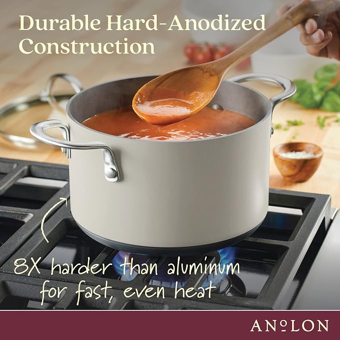 Anolon Achieve Hard Anodized Nonstick Saucepot - Image 5