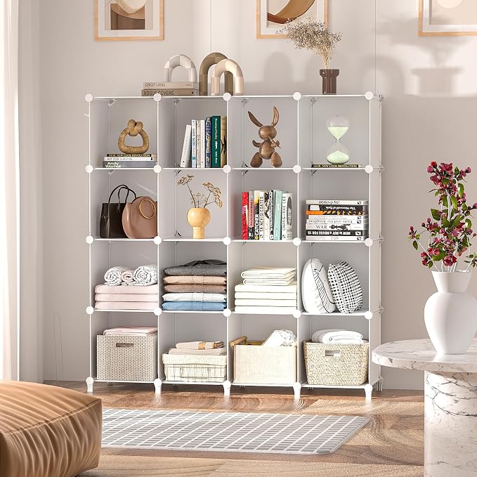Neprock 16 Cubby Storage Organizer, Closet Clothes Storage Organizer, Cube - Image 2