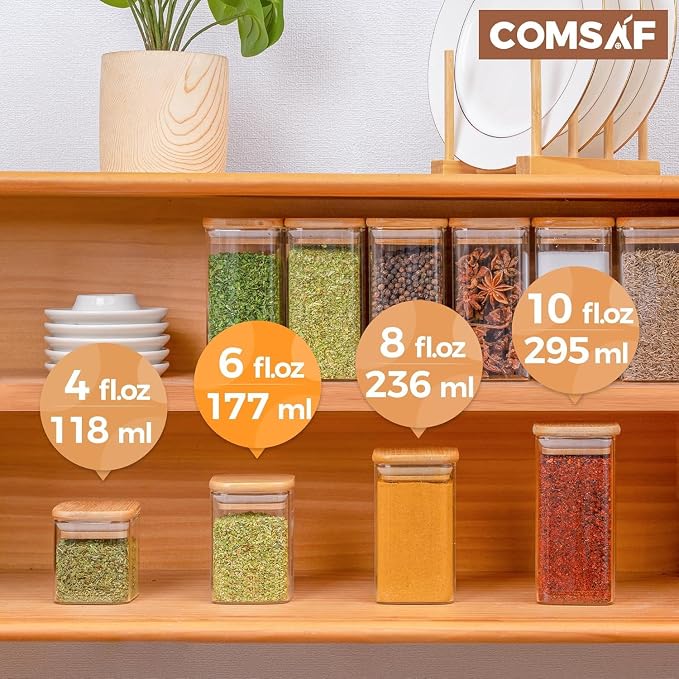 ComSaf 6Pcs 6 oz Spice Jars - Image 2