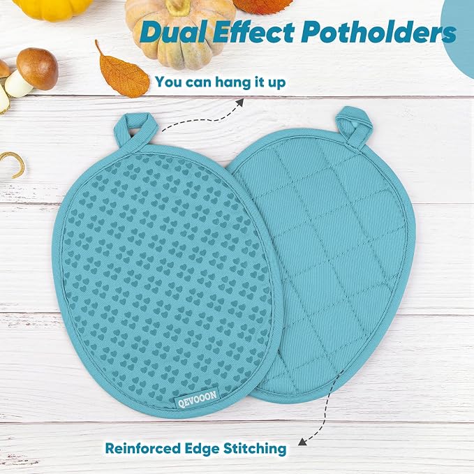 Oven Mitts and Pot Holders 4 Sets, Heat Resistant 500 ℉ Oven Mitt and Pot Holder - Image 4