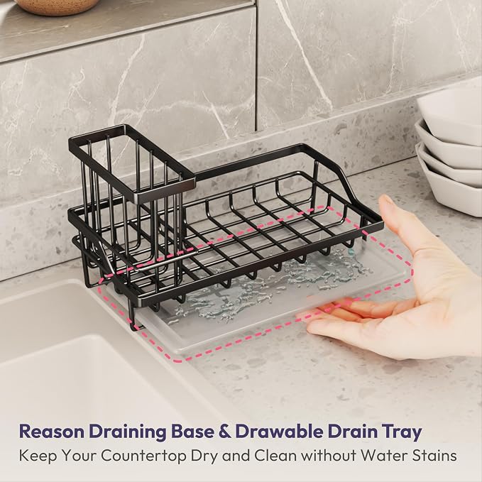 SWTYMIKI Large Sink Caddy Kitchen Sink Organizer - Image 5