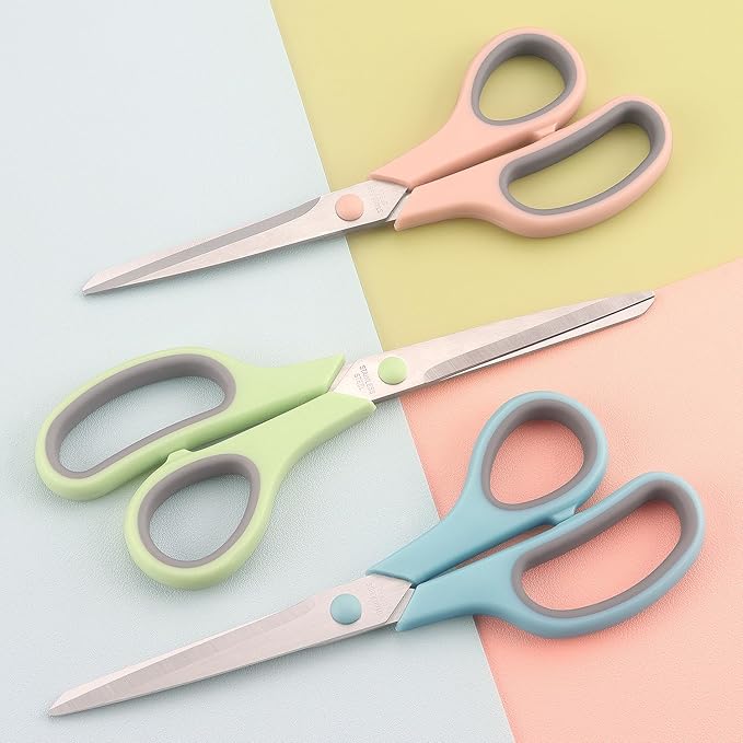 Scissors 8.5 Inch scissors all purpose Bulk Set of 3, Scissors - Image 5