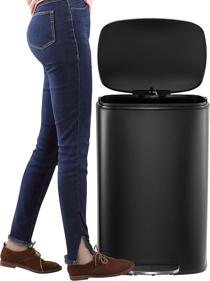 happimess HPM1006B Connor Rectangular 13-Gallon Trash Can - Image 6