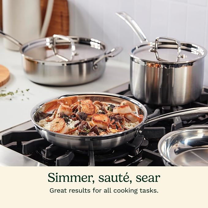 Cuisinart 12-Piece MultiClad Pro Triple Ply Stainless Stainless Steel Pots and - Image 2