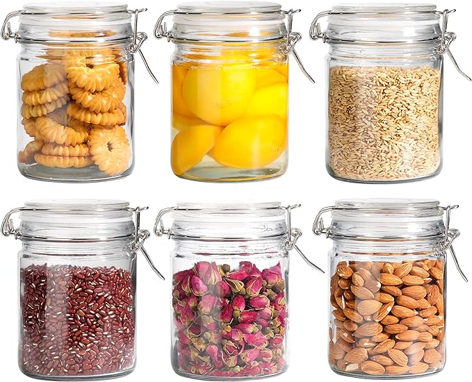 ComSaf 6-Pack 25oz Straight Sided Glass Jars by ComSaf