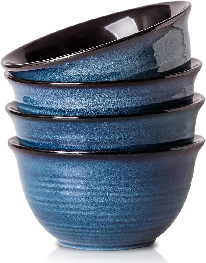 Hasense Ceramic Soup Bowls Set of 4, 40 Ounce Large Cereal Bowls by Hasense