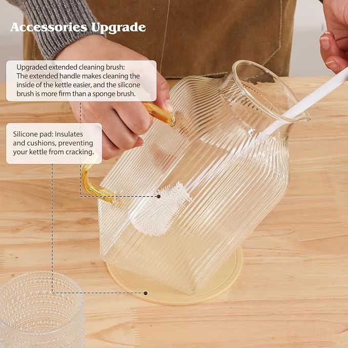 2 Pack 68oz/2 Liter Square Glass Pitcher - Image 5