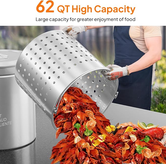 Bonnlo 62QT Stainless Steel Stock Pot - Image 4