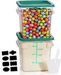 8QT Clear Food Storage Containers: 2 PCS NSF Food Storage Containers by SVKLHY