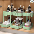 Sevenblue 3 Pack Under Sink Organizers, 2-Tier Multi-Use Kitchen and Bathroom by Sevenblue