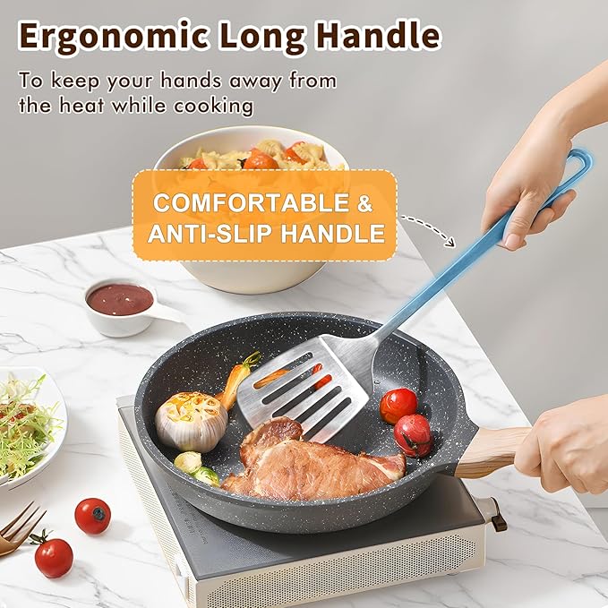 Stainless Steel Spatula, Metal Spatula Solid Turner, Heavy Duty Sturdy Spatulas - Image 3