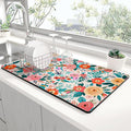 Rnivvi Dish Drying Mat for Kitchen Counter, 12 x 19" Cute Flower Super by Rnivvi