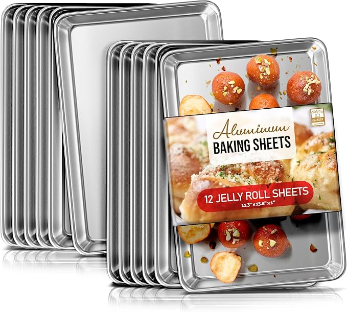 Eatex Aluminum Baking Sheet Set, Nonstick Cookie Sheets by Eatex