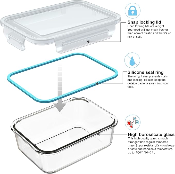 AILTEC Glass Food Storage Containers - Image 4