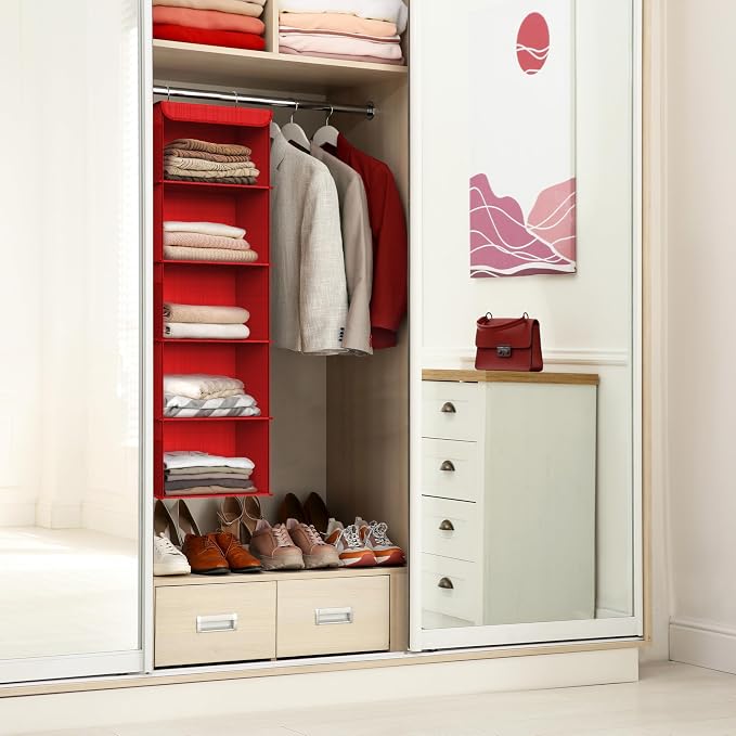 Simple Houseware 5 Shelf Hanging Closet Organizer - Image 2