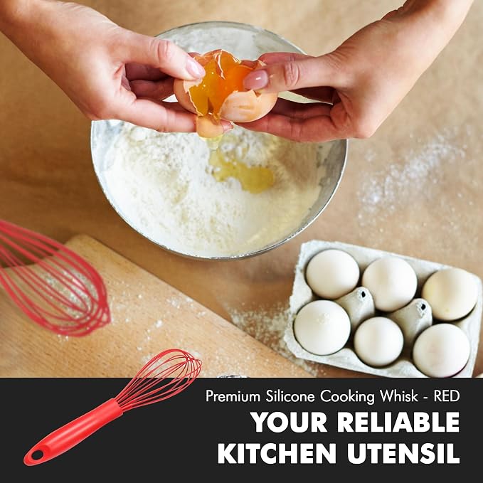 Chef Craft Premium Silicone Wire Cooking Whisk, 10.5 Inch - Image 5