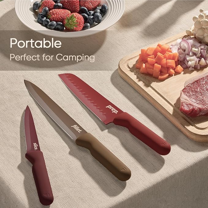 CAROTE Knife Set, 6 Stainless Steel Knives - Image 6
