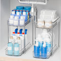 2 Pack Large Pull Out Bathroom Organizers and Storage,2 Tier 12.8′′