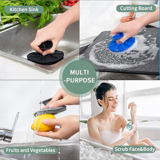 Silicone Sponge, BEAUTAIL Non-Scratch Scrub Sponges - Image 6