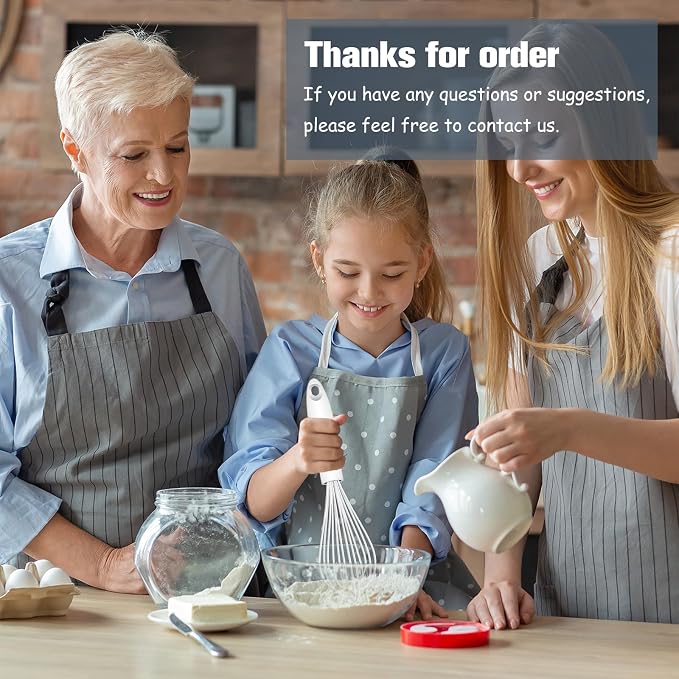 OYV White Silicone Whisk, Sealed Waterproof Design Set of 3, Professional - Image 7