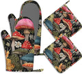 Mushroom Forest Oven Mitts and Pot Holders Cute Snail Wildflowers Silicone by BIGXIUKA