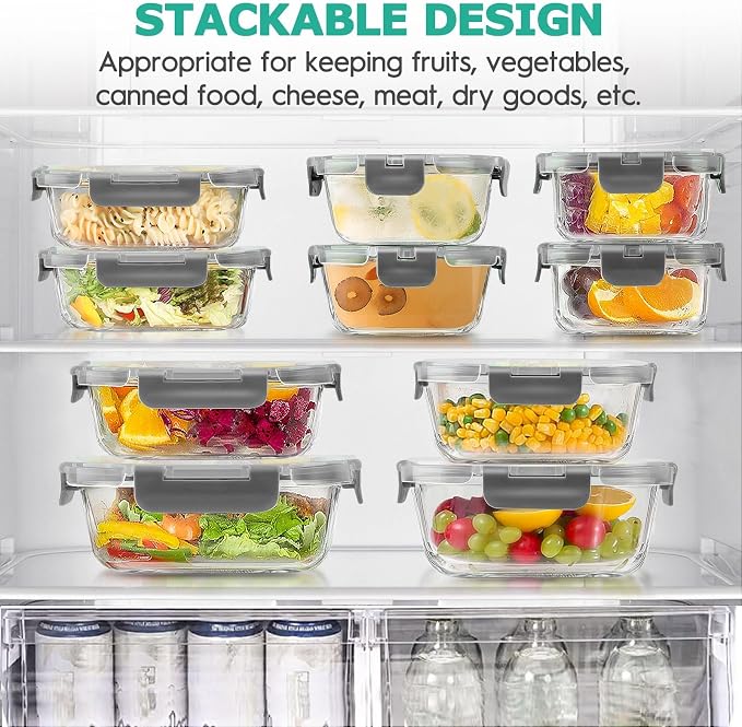 AMALEKO 34pc Glass Food Storage Containers - Image 5