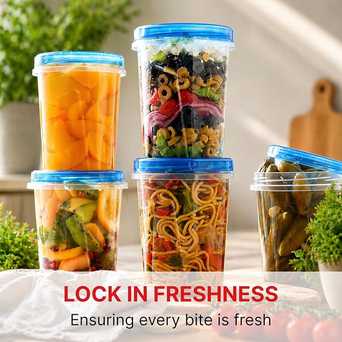 Tafura 10 Pack 32 Oz Freezer Storage Containers Leak-Proof - Image 5