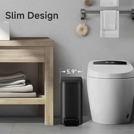 TIPGO Slim Bathroom Trash Can - Image 3