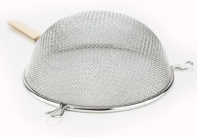 Huji Stainless Steel Fine 8" Double Mesh Food Strainer Colander Sieve Sifter - Image 6