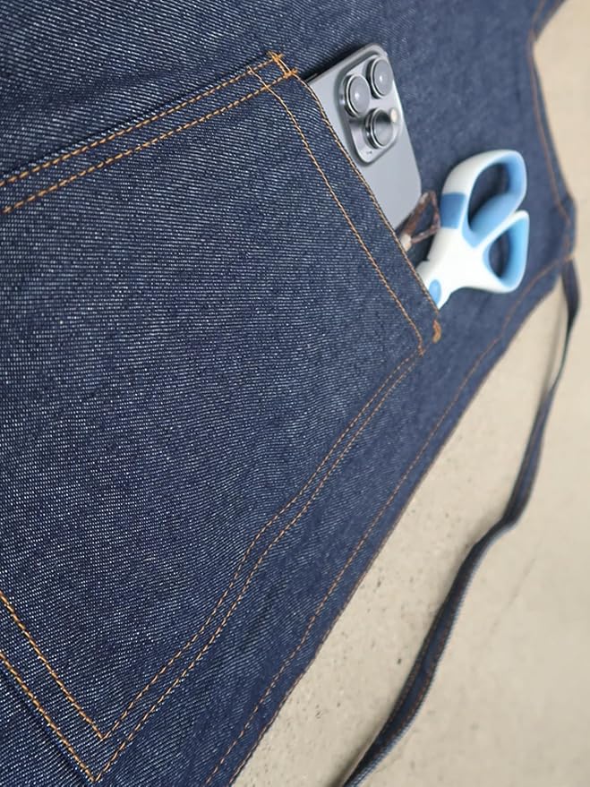 BLUE DENIM, the original split overlapped apron - Image 7