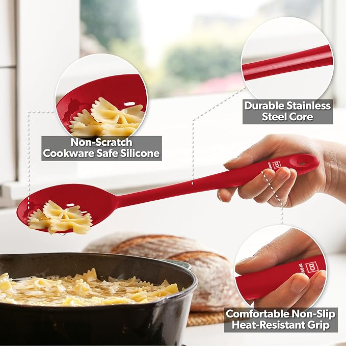 DIORO Silicone Mixing & Serving Spoons - Image 3