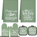 Sratte 6 Pcs Kitchen Decor Accessories Set Farmhouse Towels Pot Holders Oven by Sratte