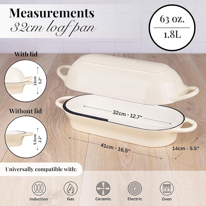 Enamelled Cast Iron Bread Loaf Pot – Dutch Oven - Image 2